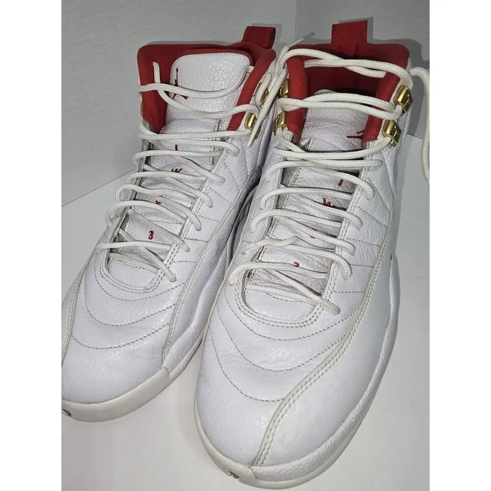Air Jordan 12 Retro FIBA White Red Gold Size 12 130690-107 2019